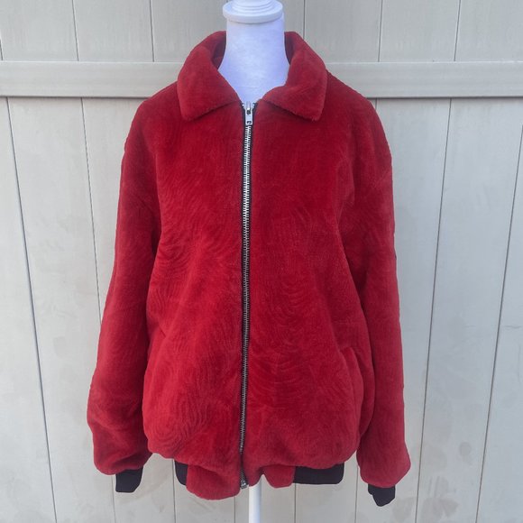 Men’s Long Sleeve Fuzzy Double Pocket Jacket - Picture 1 of 7